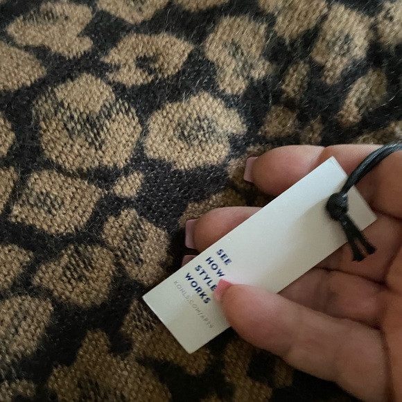 Leopard shawl in brown and black OS - Picture 6 of 6